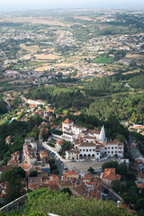Fototapeta na wymiar Landscape city and forest from Sintra, Portual