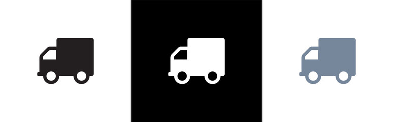 Truck icon. Fast shipping delivery truck symbol sign, vector illustration