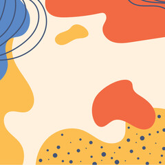 Minimalist handdrawn abstract fluid shape