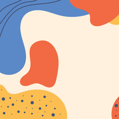 Minimalist handdrawn abstract fluid shape