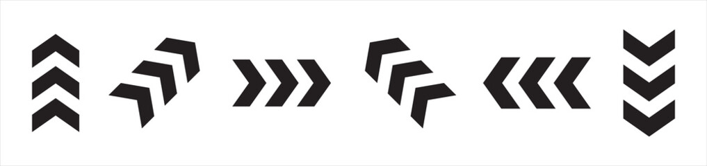 Arrows swipe icon style symbol signs, Vector illustration.