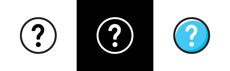 Question mark icon symbol signs, vector illustration