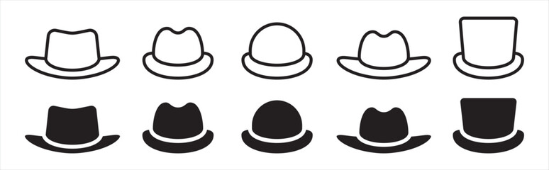 Cowboy hat icon symbol signs, vector illustration