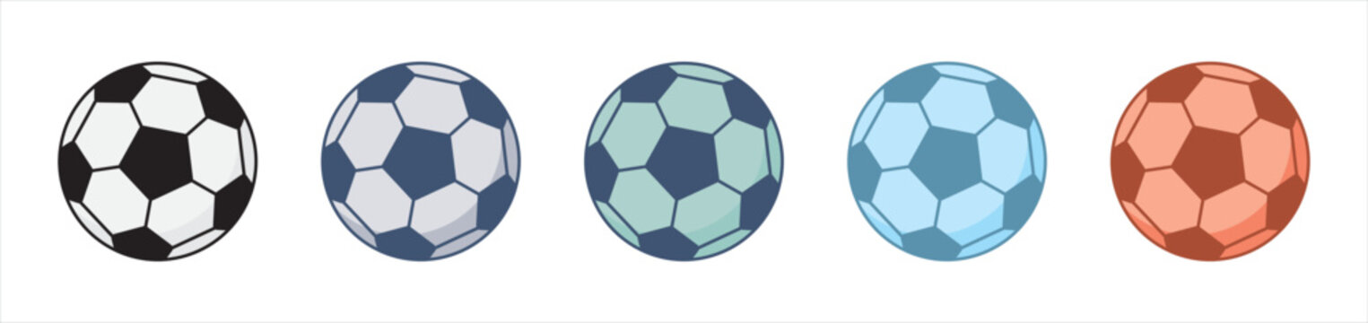 Soccer ball icon. football simple colors style symbol signs, Vector illustration.
