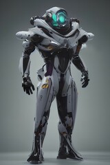Fototapeta premium sci-fi robot cyborg soldier 