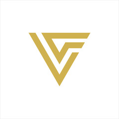 VF letter logo design template