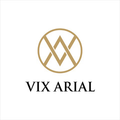 Fototapeta premium letter VA, AV Logo Design Template