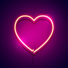 Neon Color LED Heart Icon Lamp
