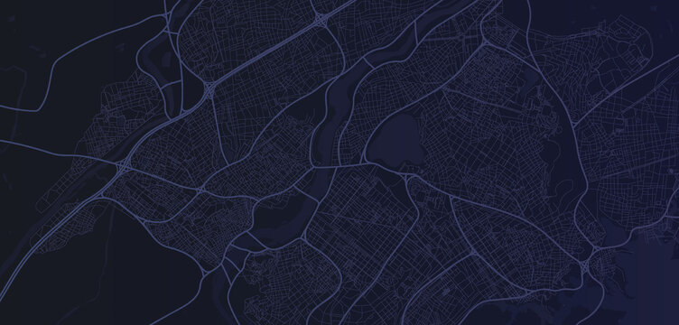 Dark city map concept
