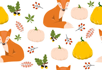 Autumn seamless pattern