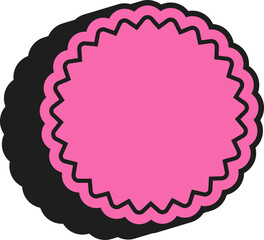 Retro 90s Frame and Asbtract Shape