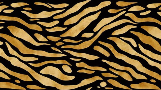Abstract Hand Drawing Leopard Animal Skin Shapes with Psychedelic Liquid Tie Dye Marble Seamless animation Geometric Wavy Batik Background