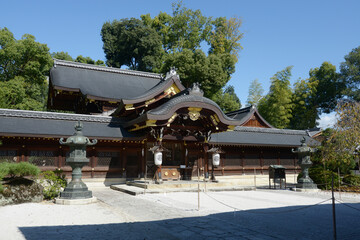 Fototapeta premium 今宮神社 中門と本殿 京都市北区紫野