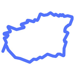 hungary map line icon