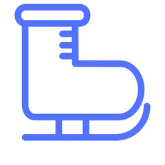 skates winter line icon
