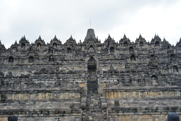 Borobudur temple with beautiful architecture