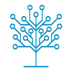 tech tree electrical circuit digital logo vector illustration.