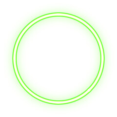 Circle neon. Modern neon green glowing circle banner. Abstract neon circle with glowing lines.