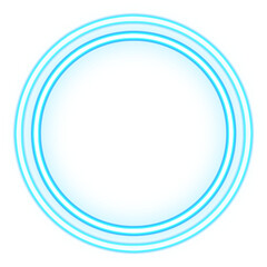 Circle neon. Modern neon blue glowing circle banner. Abstract neon circle with glowing lines.