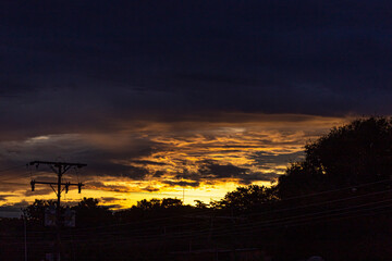 time lapse sunset over the city apocalypse