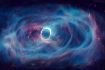 Obraz premium Sound reverberating through space and time