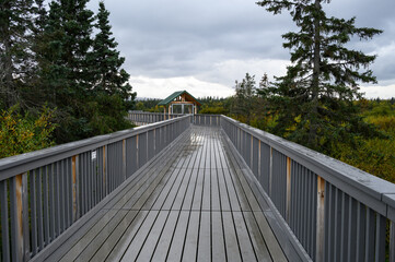 Modern bridge over the Brooks River, Katmai National Park, Alaska
