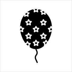 balloon icon, line on white background. Birthday, new year, birthday, party, holiday. silhouette of bubbles with black contours, Vector illustration.