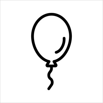 recommend clip art: balloon icon, line on white background. Birthday, new year, birthday, party, holiday. silhouette of bubbles with black contours, Vector illustration.
