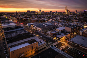 Drone of Epic Philadelphia Sunset
