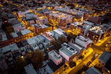 Drone of Epic Philadelphia Sunset