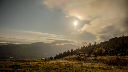 sunrise in the mountains