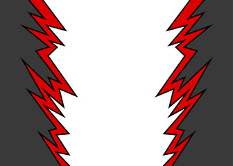 Simple framed background with jagged spikes line pattern and with some copy space area