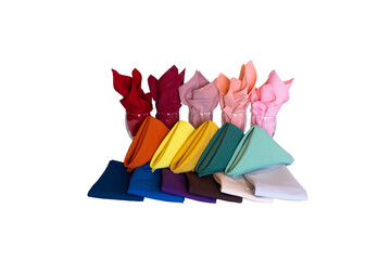 colorful place settings