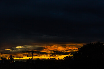 sunset over the city apocalypse