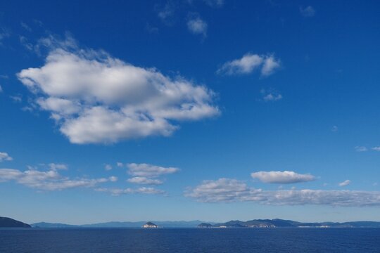 View from a Large Ferry from Tokyo to Kyushu in the Pacific Ocean