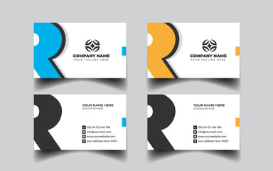 Professional modern business card design template