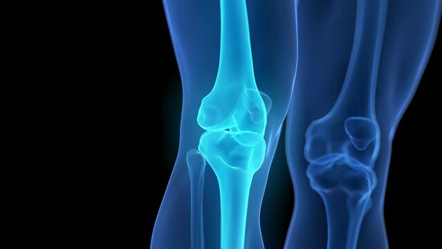 3d rendered medical animation of the knee