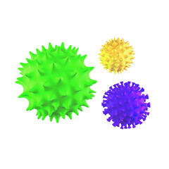 ウイルス　病原菌　感染症　イメージ　3Dレンダリング
