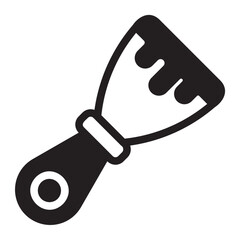 paint scraper glyph icon