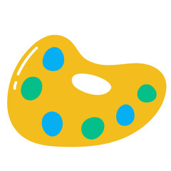 color paint palette painting art doodle flat