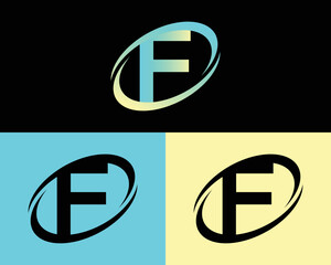 Creative letter F logo design template