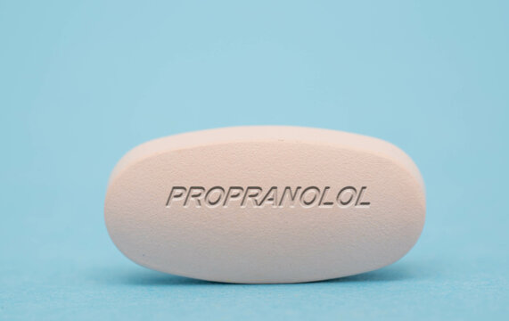 Propranolol Pharmaceutical medicine pills  tablet  Copy space. Medical concepts.