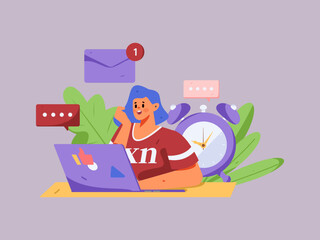 Living room home rest character scene flat vector concept operation illustration
