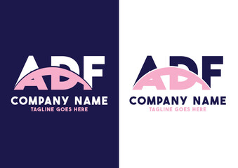 Letter ADF logo design vector template, ADF logo