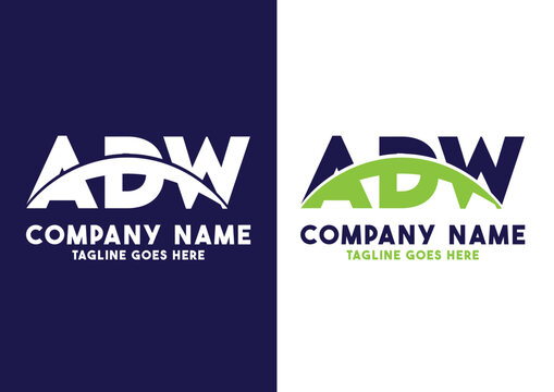 Letter ADW logo design vector template, ADW logo