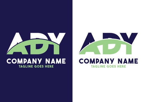 Letter ADY logo design vector template, ADY logo
