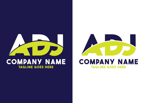 Letter ADJ logo design vector template, ADJ logo