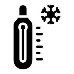 thermometer glyph icon