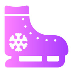 Ice Skating gradient icon