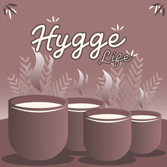 Illustration of hygge time